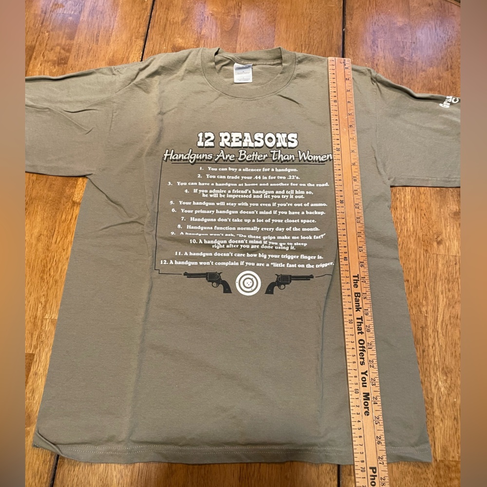 Olive Green Graphic Long Sleeve T-Shirt
